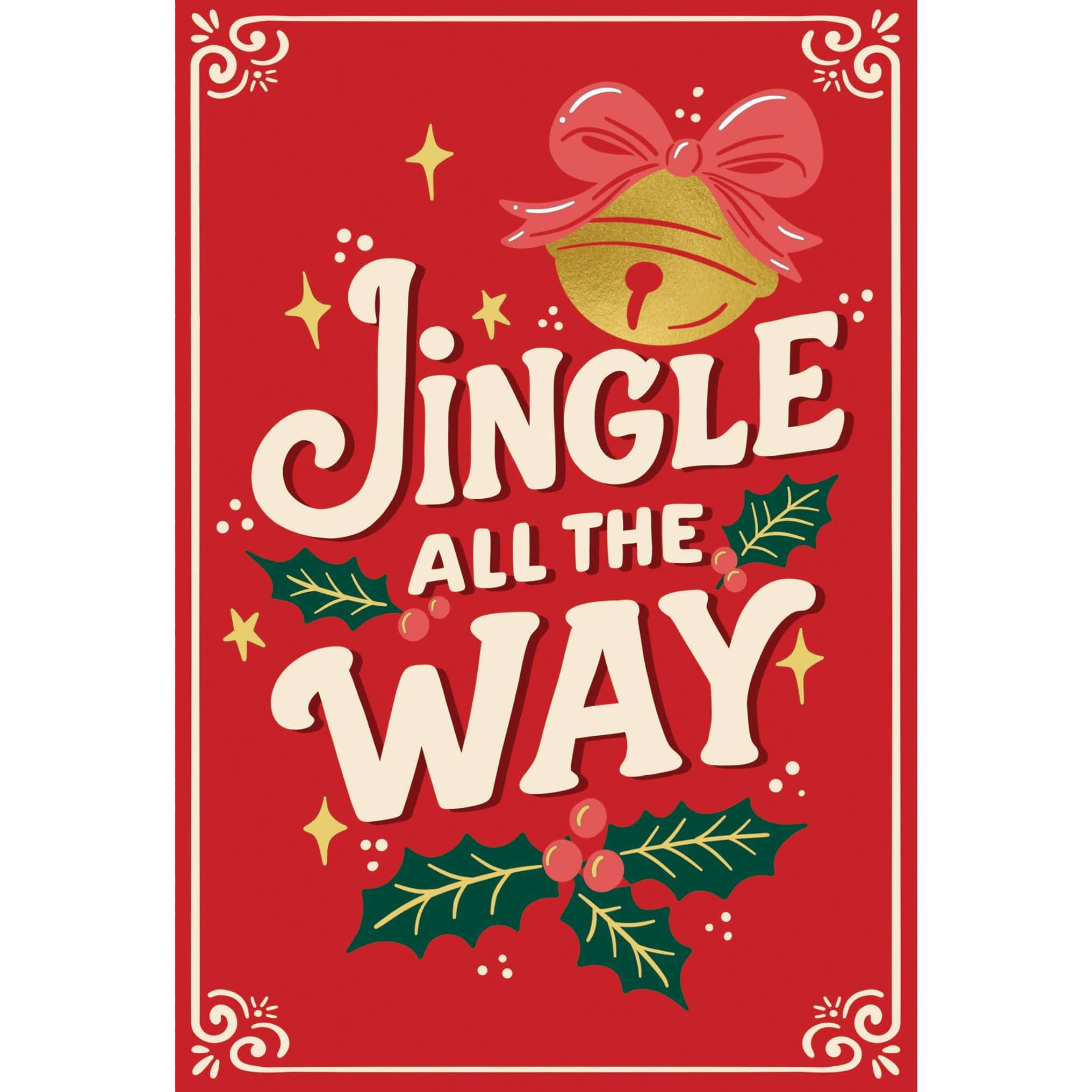 Pictura Jingle All The Way Christmas Card for Grandson with festive holiday design and seasonal cheerful imagery.